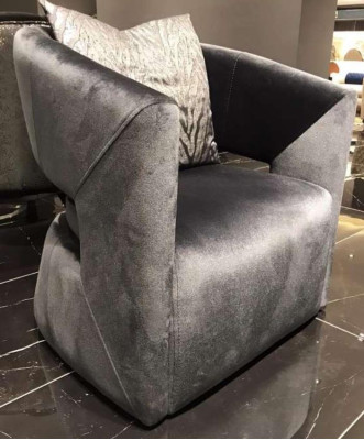 Armchair Cocktail Chair Upholstery Single Seater Seater Luxury Club Chair Gray