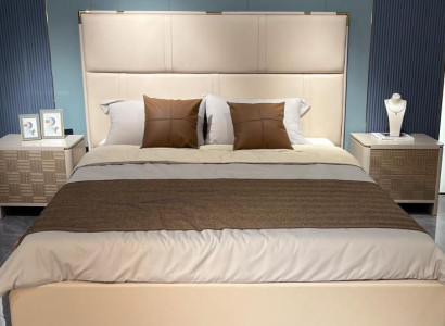 Bedroom Set Bed 2x Bedside table Design Modern Luxury Beds 3pcs