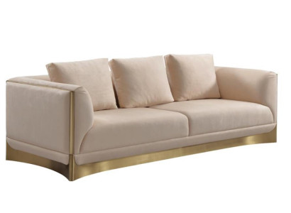 Sofa 3 Seater Sofas Living room Luxury Style Modern beige Couch Furniture