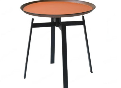 Living room Round Coffee table orange style Modern stainless steel Tables Table