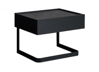 Bedroom Bedside table Black Stylish from Wood and stainless steel new