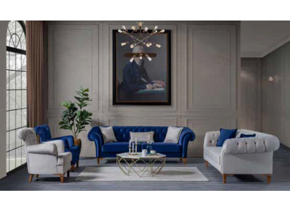 Living room sofa set luxury seating furniture three-seater two-seater armchair