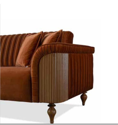 Set Sofas Chairs 3+2+1 Seat Fabric Furniture Comfort ables Set in brown Color new