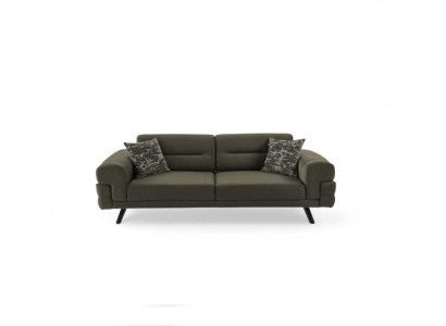 Dark green three-seater Living room Textile couches Stylish 3-seater