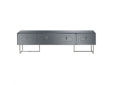 Gray lowboard exclusive s TV cabinet board living room glass wardrobe 4 doors