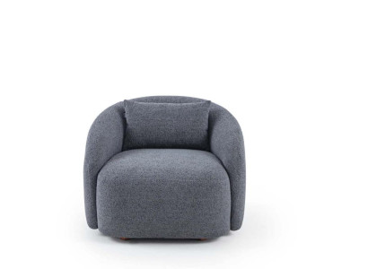 Gray Armchair Relax Chair Lounge Armchair Textile Upholstery Single Seater Furniture