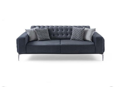 Chesterfield Gray 3-Seater Living room Three-seater Textile Couches new
