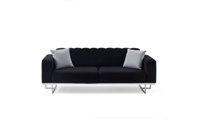 Black Luxury 3-Seater Modern Living Room 3-Seater Upholstery Couches new