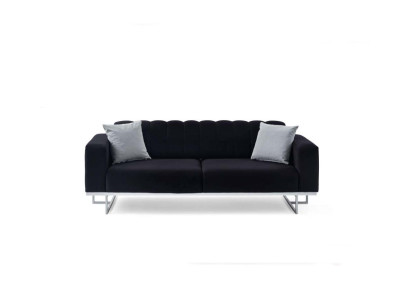 Black Luxury 3-Seater Modern Living Room 3-Seater Upholstery Couches new