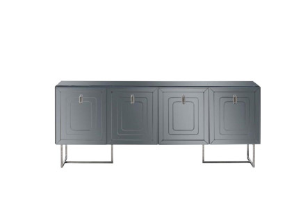 Gray Living room Sideboard Luxury Wood Furniture 4-door Designer Chest of drawers