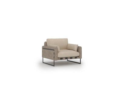 Living room Armchair Beige Furnishings Luxury Seat Textile Design Upholstered Armchair new