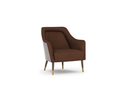 Luxury Brown Armchair Living room Upholstered Seat Design Upholstered furniture Modern Design