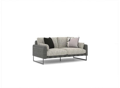 Two-seater Sofa Upholstery Textile Gray Upholstered furniture Living room Furnishings