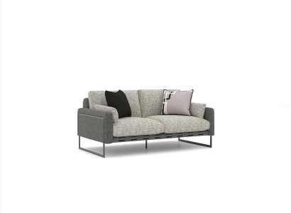 Two-seater Sofa Upholstery Textile Gray Upholstered furniture Living room Furnishings