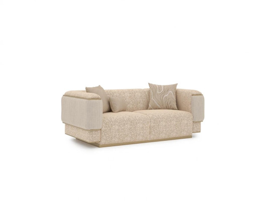 Luxury Living room Furniture Sofa Couch Two-seater Beige Sofas Upholstered furniture