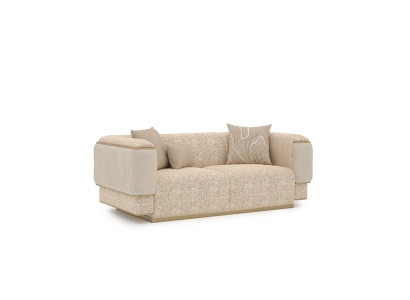 Luxury Living room Furniture Sofa Couch Two-seater Beige Sofas Upholstered furniture