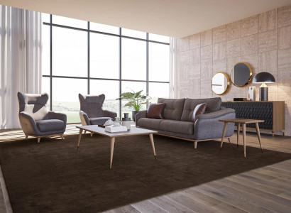 Sofa Set 3-piece Couch Three-seater Living room Upholstered furniture Textile Furnishings