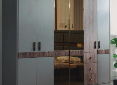 Gray Large Wardrobe Bedroom Wooden Cabinets Luxury Furniture new