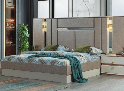 Beige Bedroom Furniture Luxury Beds Designer Bedside tables Furnishings