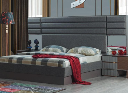 Bedroom Furnishings Luxury Double bed Designer Bedside tables 3-piece set