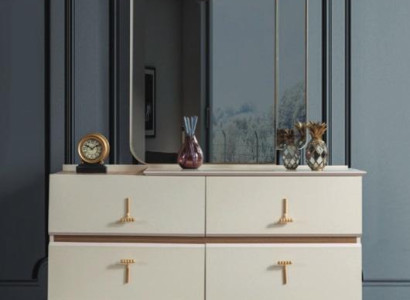 Bedroom Set Chest of drawers Elegant Mirror Modern Luxury Furniture new 2-piece