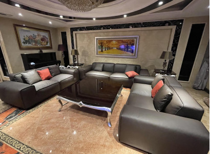 Black Premium Sofa set 3+3+3 Seater Luxury Living room Furniture Couch