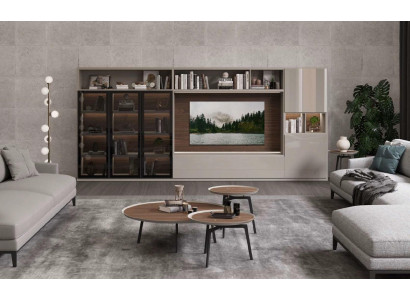 Large Wall unit Glass Doors Living room furniture Modern Wall Units Furniture Wardrobe