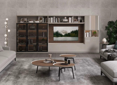 Large Wall unit Glass Doors Living room furniture Modern Wall Units Furniture Wardrobe