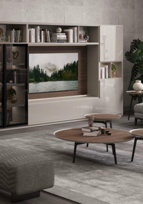 Large Wall unit Glass Doors Living room furniture Modern Wall Units Furniture Wardrobe