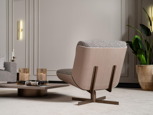 Living room Suite Armchair TV-cabinet Lowboard Coffee tables Wood Beige 6-piece
