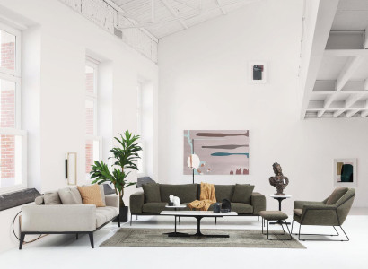 Modern Couch Set Luxury Sofas Three Seater Armchair Complete Set Gray