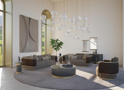 Living room Upholstered furniture Sofa Set Two-seater Three-seater Sofa Couch Luxury Armchair