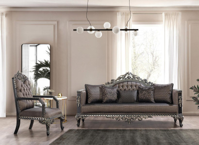 Luxury Chesterfield Sofa set 3+1 Seater Classic Sofa Baroque Upholstery Seat