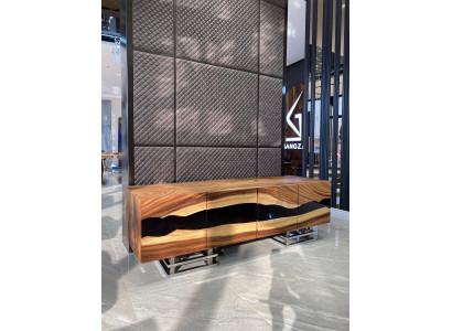 Sideboard Sideboard Chest of drawers Epoxy resin Brown Living room Wood Chests of drawers