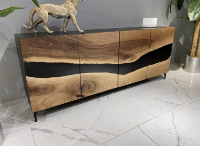Epoxy resin Sideboard Chest of drawers Brown Living room Wood Sideboard Modern