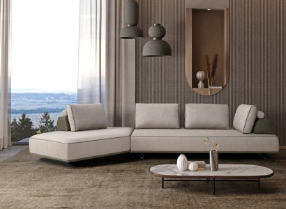 Corner sofa L-shape Living room Sofa Upholstered sofa Gray Fabric sofa Couch Modern