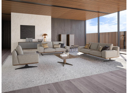 Sofa set Upholstered furniture Sofa Living room 5-piece Coffee table Wood Side table new