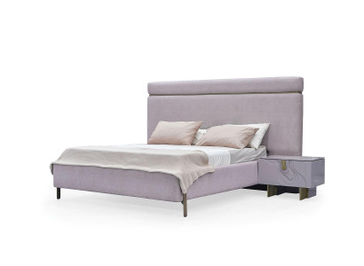Double bed complete e bedroom furniture bed pink luxury set 3 pieces wood