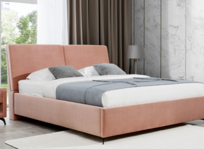 Bedroom Set Pink Bed Wood 2x Bedside tables Elegant Modern Luxury new 3-piece.