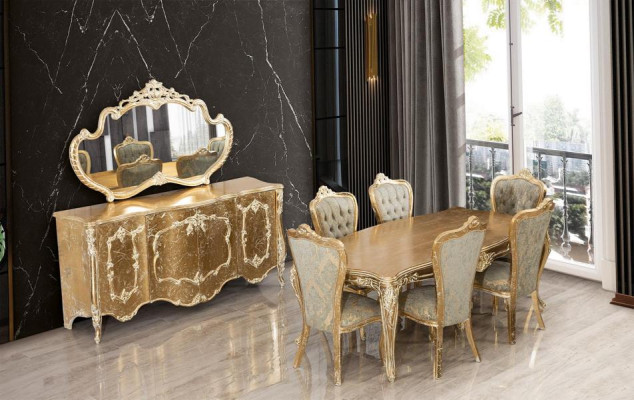 Sideboard Mirror Luxury Group Chest of drawers Suite Chests of drawers Wardrobe Sideboards Gold