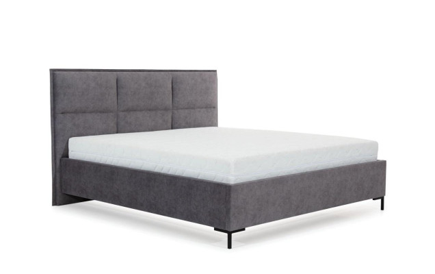 Bedroom Set Gray Bed Elegant 2x Bedside tables Complete Set Beautiful 3-piece.