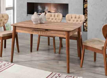Beige Dining room Suite Luxury Set 4x Chairs Chesterfield new