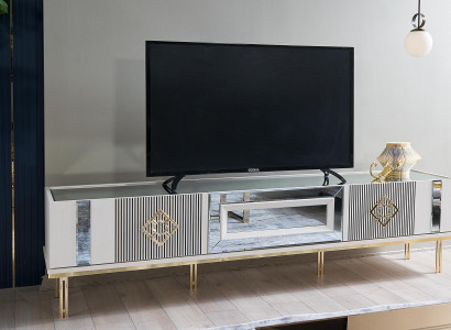 Sideboard TV cabinet Lowboard TV stand Wood White Living room Table Wardrobe