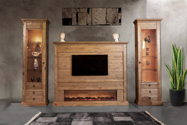 Wall unit TV-Wall Wood Style Living room Furniture Wardrobe Wall Units Luxury Furniture