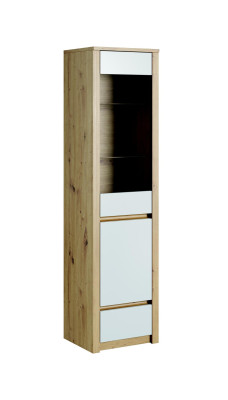 Wardrobe handmade solid wood glass display cabinet wooden cabinet living room