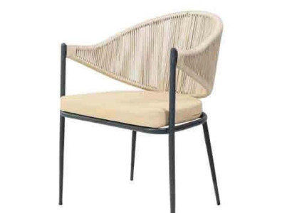 Beiger Chair Single Seater Upholstered furniture Dining room Chairs Stainless steel elements