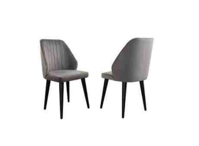 Gray Dining room Chair Luxury Single Seater Textile Furniture Designer Model new