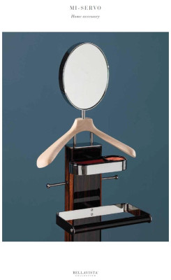 Coat rack stand with Mirror Living room material Bellavista Collection