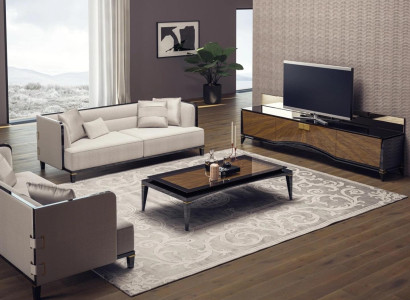 Upholstered furniture Sofa Couch Designer 2x Three Seater Sofas Modern White Furnishings