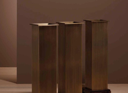 Flower pot home decor living room imitation brass new color brown